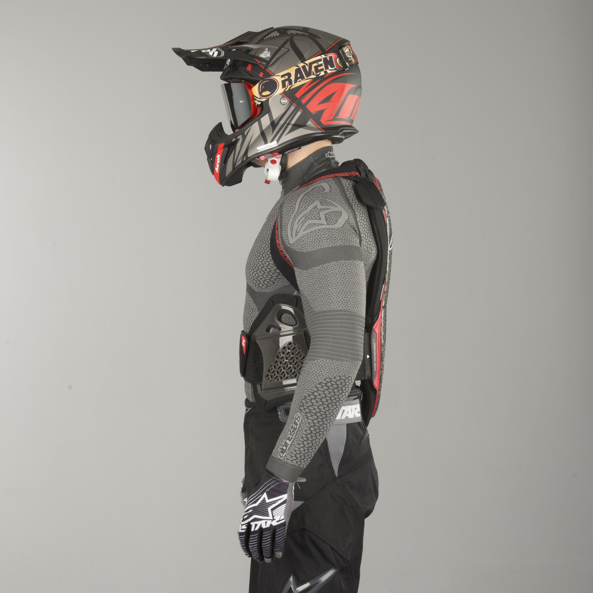 Alpinestars Nucleon KR-3 Back Protector Smoke-Black-Red | 24MX