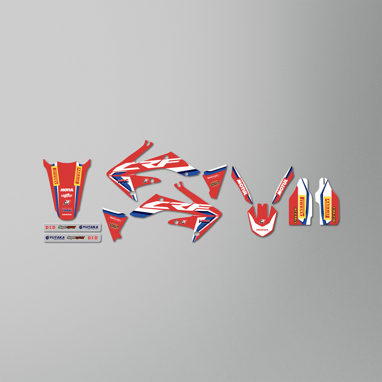 Blackbird Replica Team HRC 19 Decal Kit Red-White-Blue