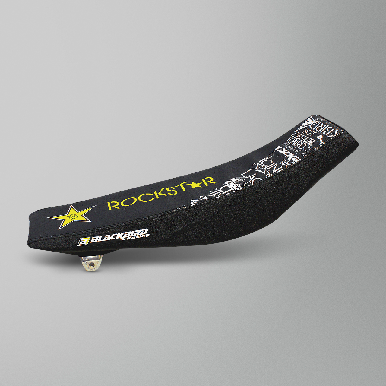 Complete Stickerset + Zadelovertrek Blackbird Rockstar Energy Blauw-Geel-Zwart