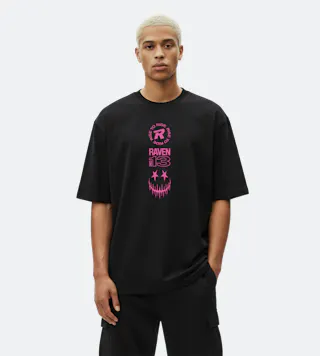 T-Shirt Raven Rave Oversize