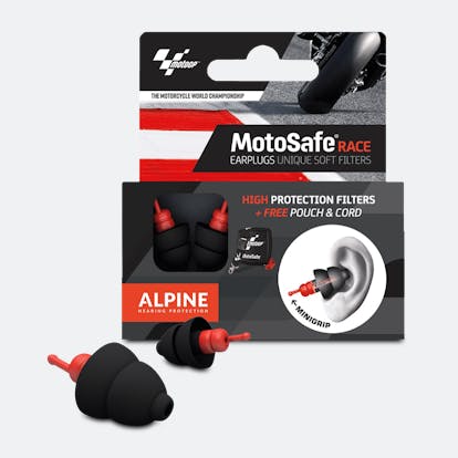 Bouchons d'Oreille Alpine MotoSafe Race - Édition MotoGP Noir