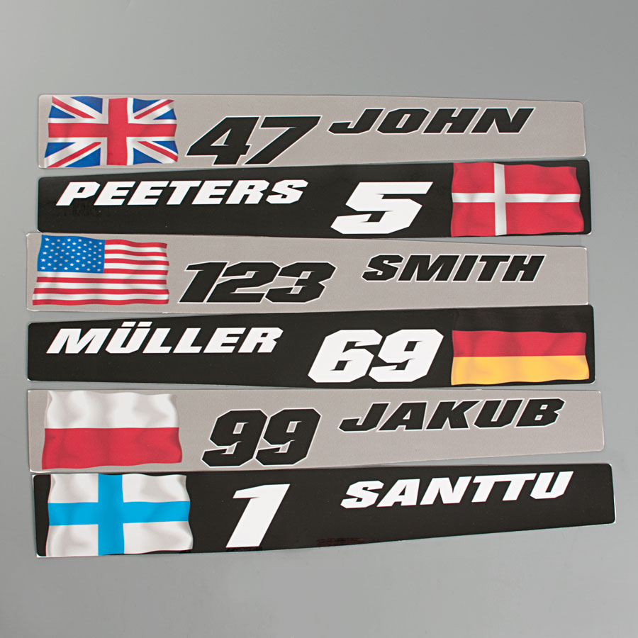Persoonlijke Stickers Vlag voor Swingarm 24MX