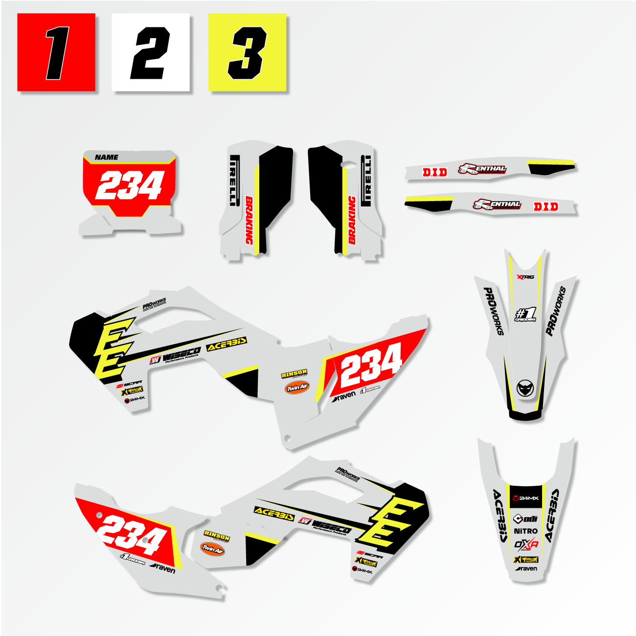 Stickerset 24MX Husqvarna Unadorned