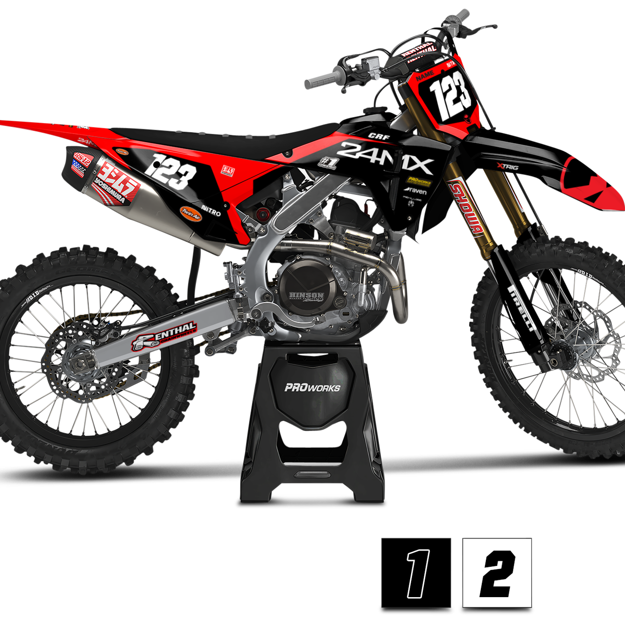 Matricaszett 24MX Honda BRW