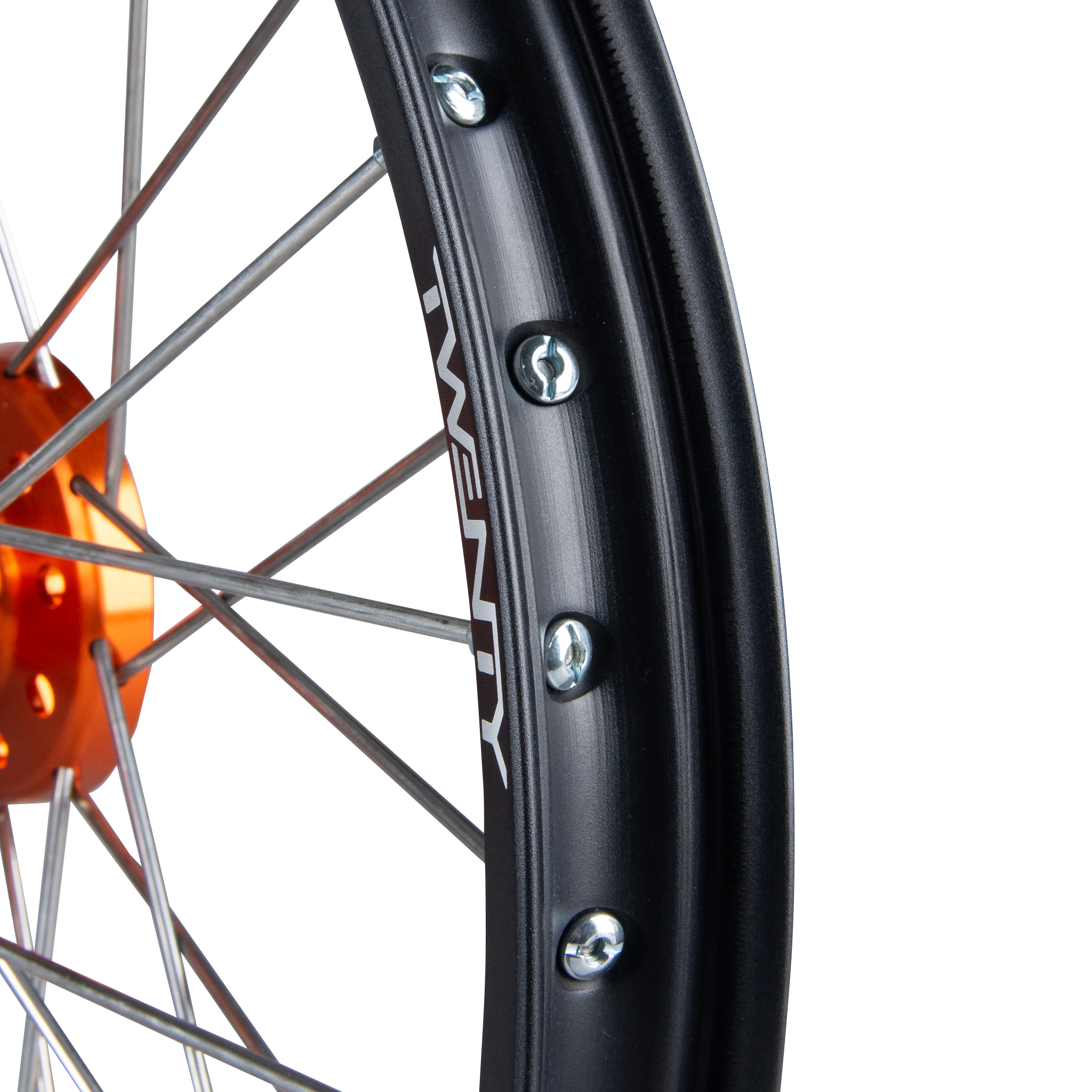 Rueda Delantera de Cross Twenty Negro-Naranja 21"