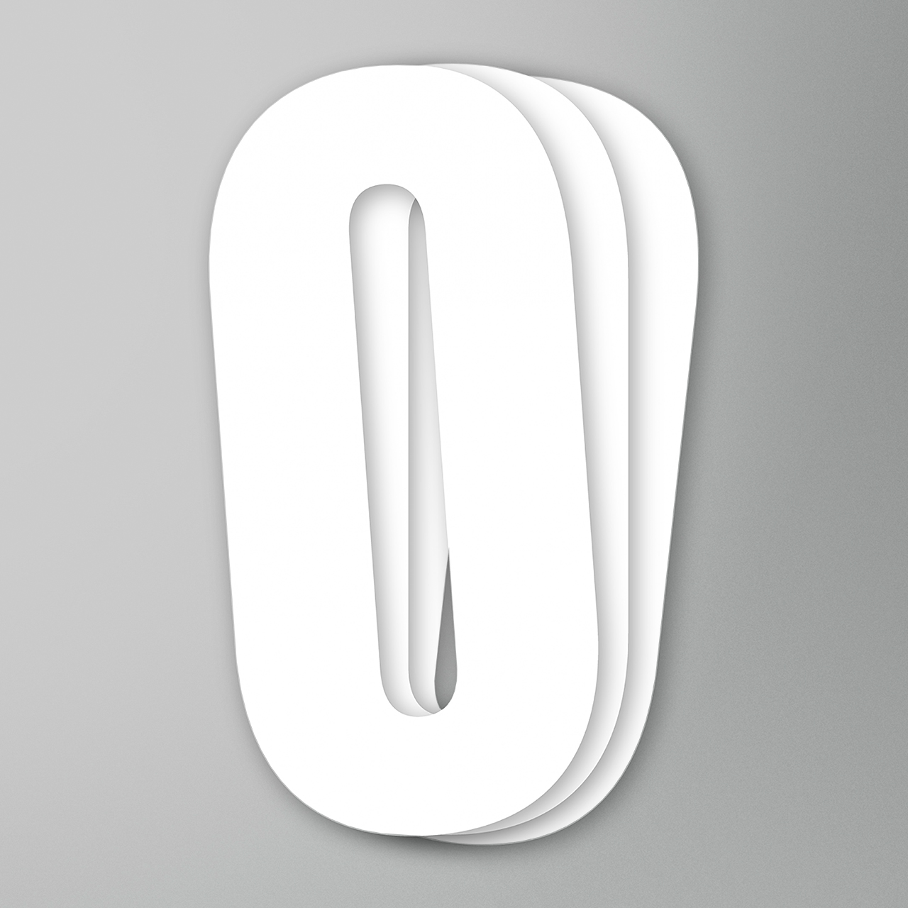 Blackbird 3PCS 13 x 7 PVC Numbers White