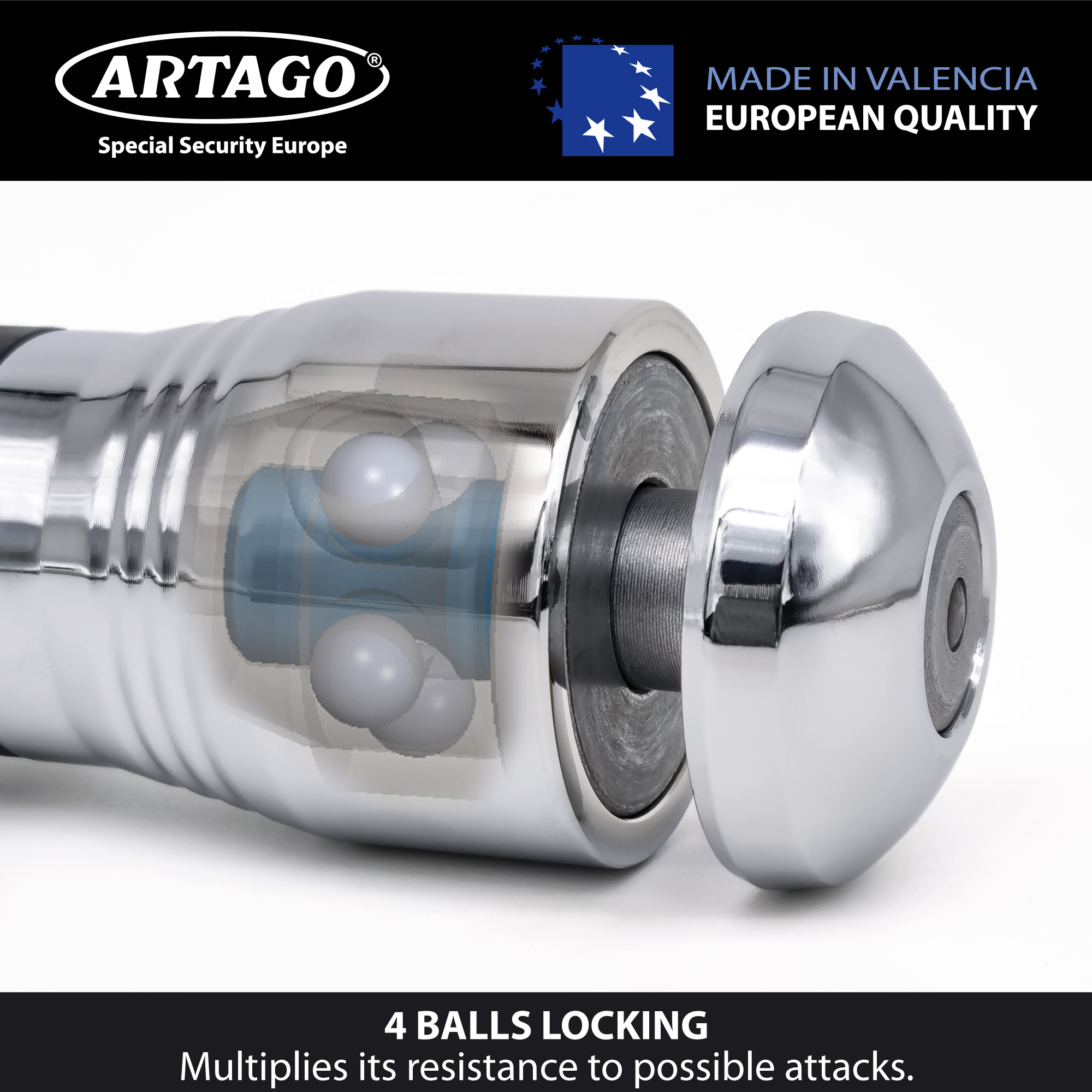 Schijfslot + Reminderkabel Artago 562 Ø14mm