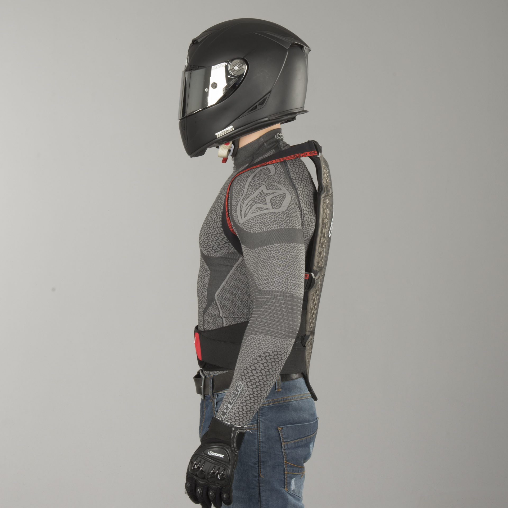 Espaldera Alpinestars Nucleon KR-Cell Ahumado-Negro-Rojo
