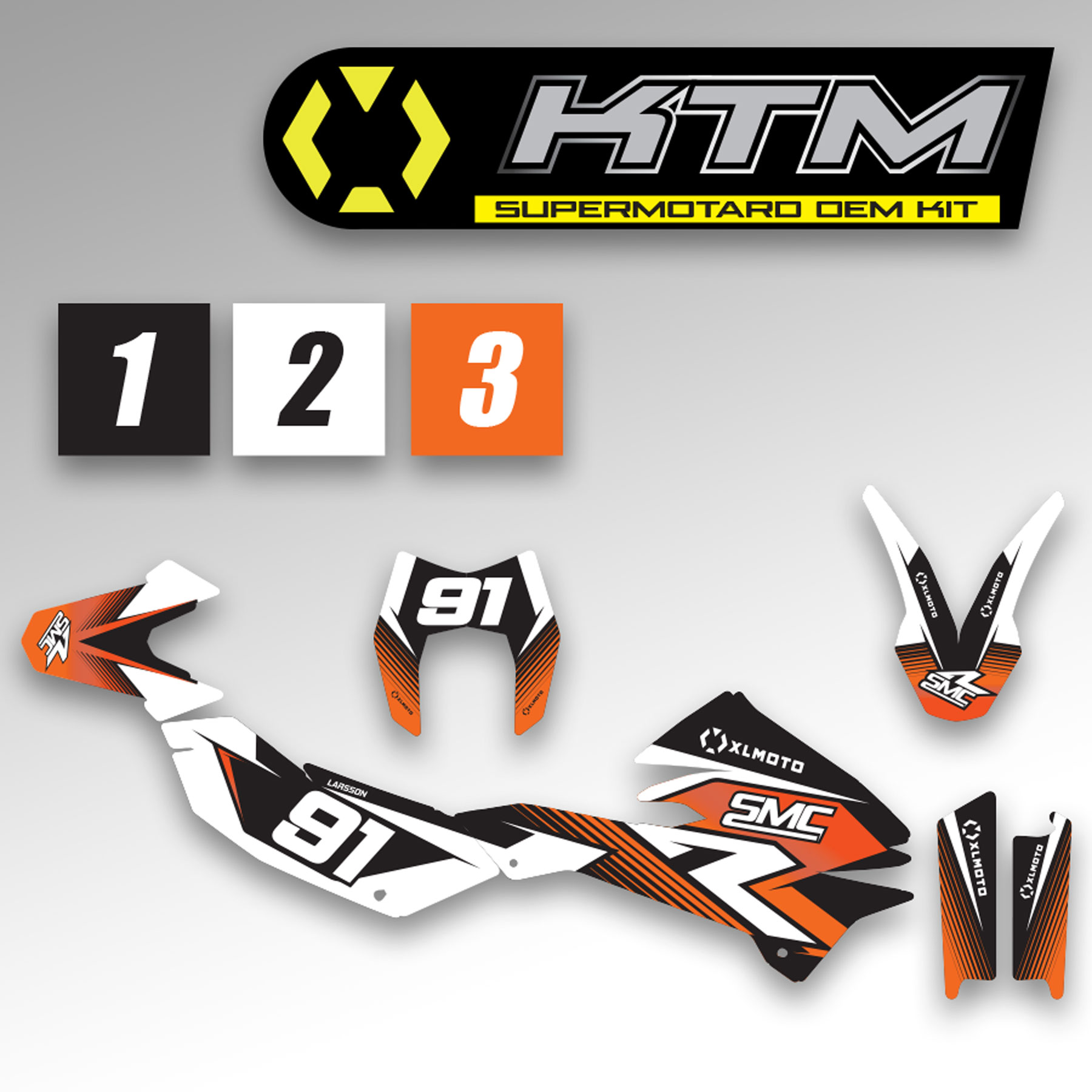XLMOTO Supermotard OEM Personalised Decal Kit