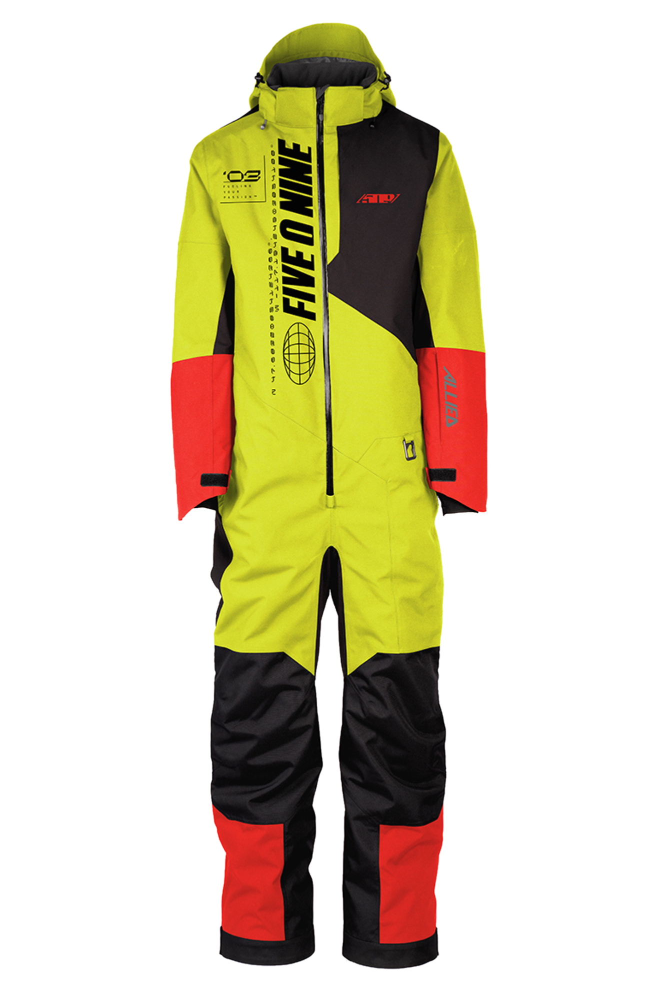 新品 即納 509 ワンピース Lサイズ Allied Monosuit Fresh Greens ツナギ ウエア 中綿無し スノーモービル 札幌近郊手渡し可 509 Allied Snowmobile Monosuit Shell (Non-Current)