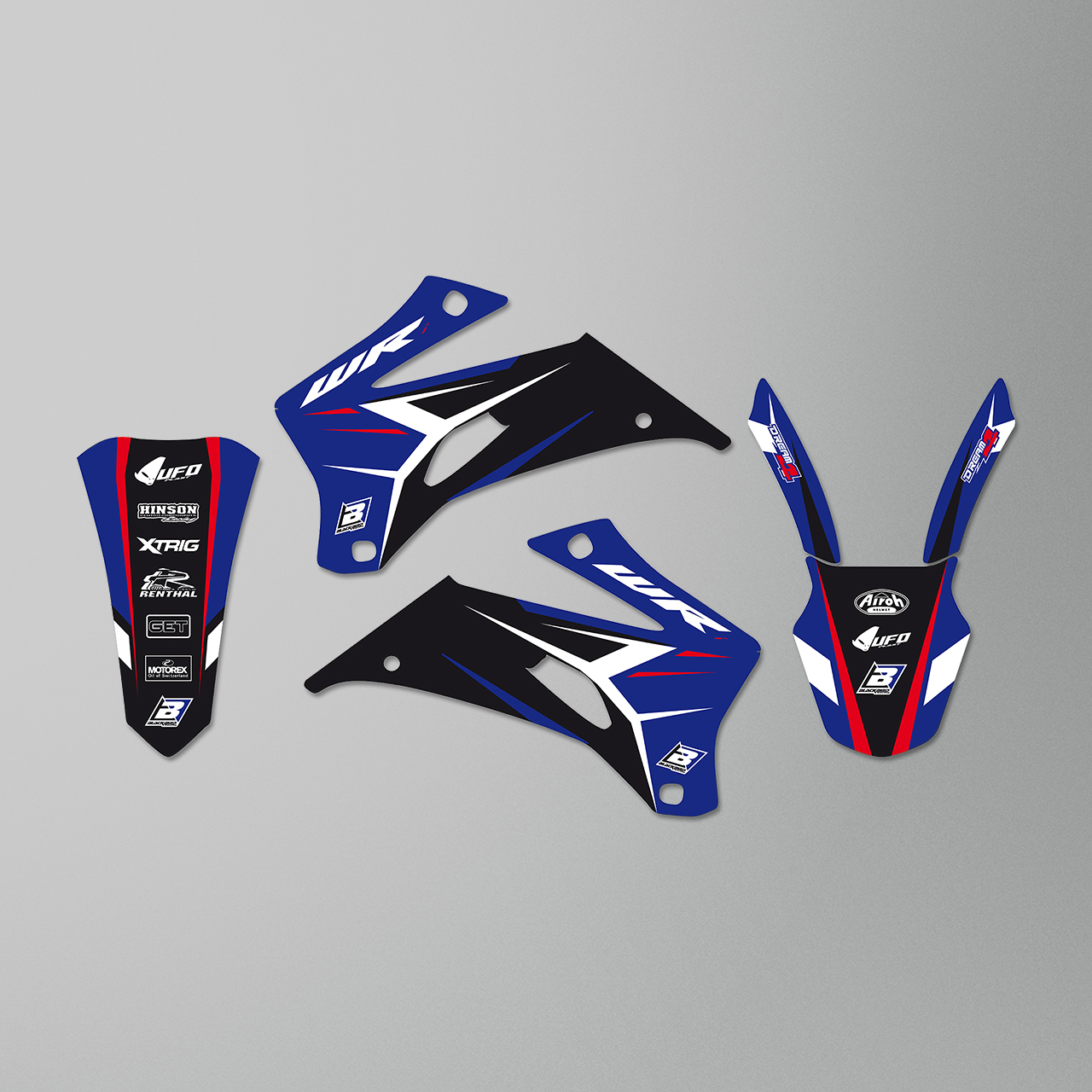 Blackbird Dream 4 Complete Decal Kit with Seat Cover Blue-Black-White