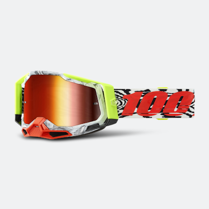 100% Racecraft MX Goggles Mirror Silver Lens Now 35% Savings