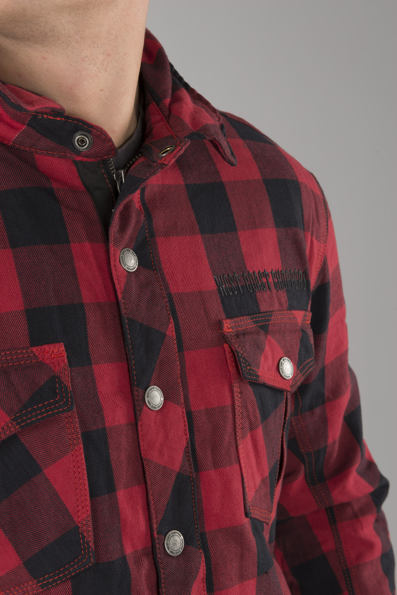 West Coast Choppers Dominator Aramid Riding Flanel Shirt