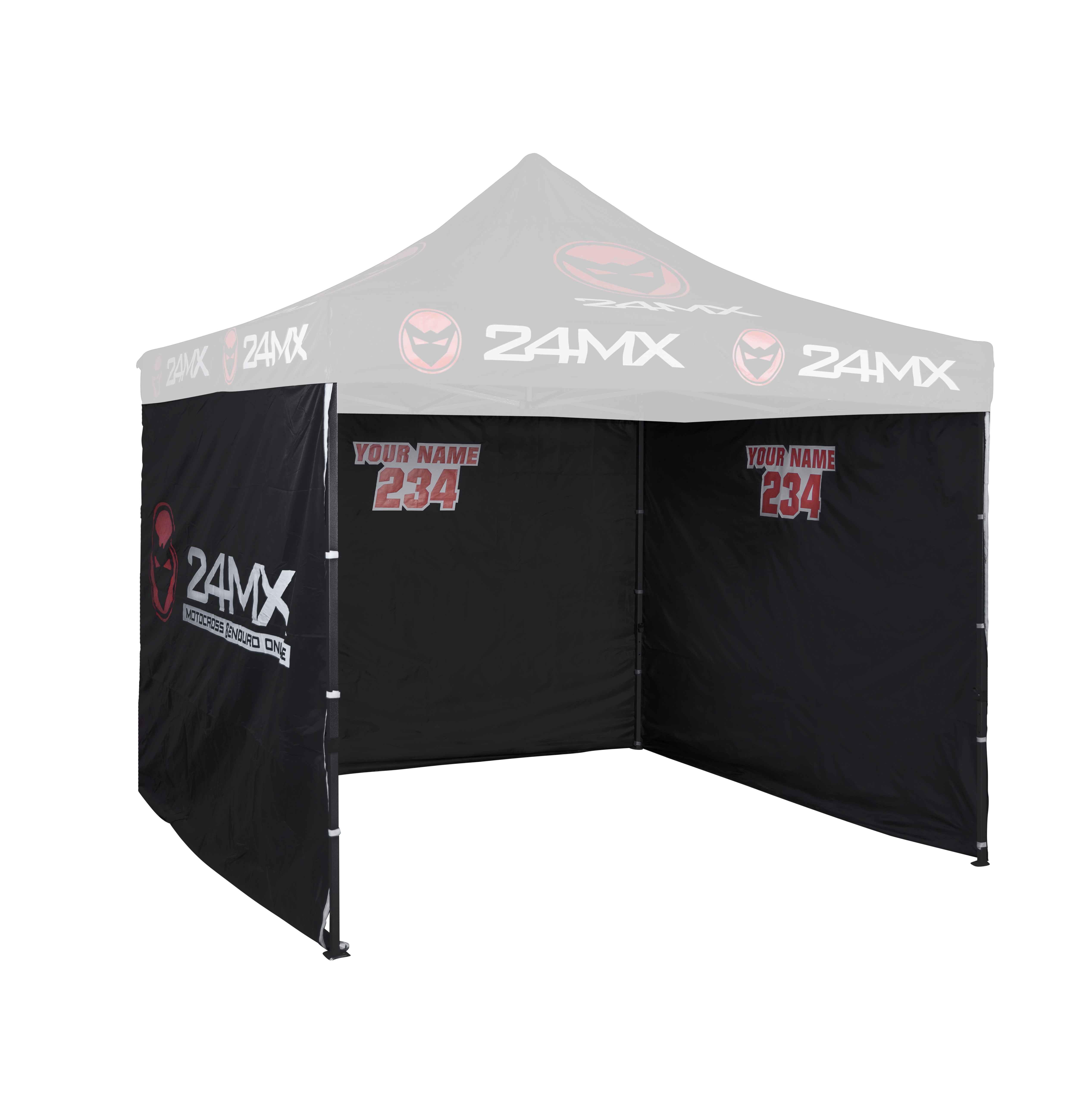 24MX Personalised Tent Walls Black