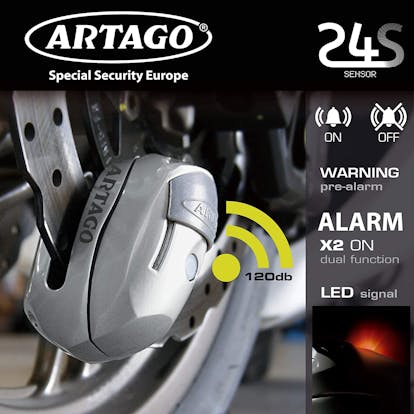 Bloccadisco Artago 24S con Allarme Ø6mm - Prezzo minimo garantito
