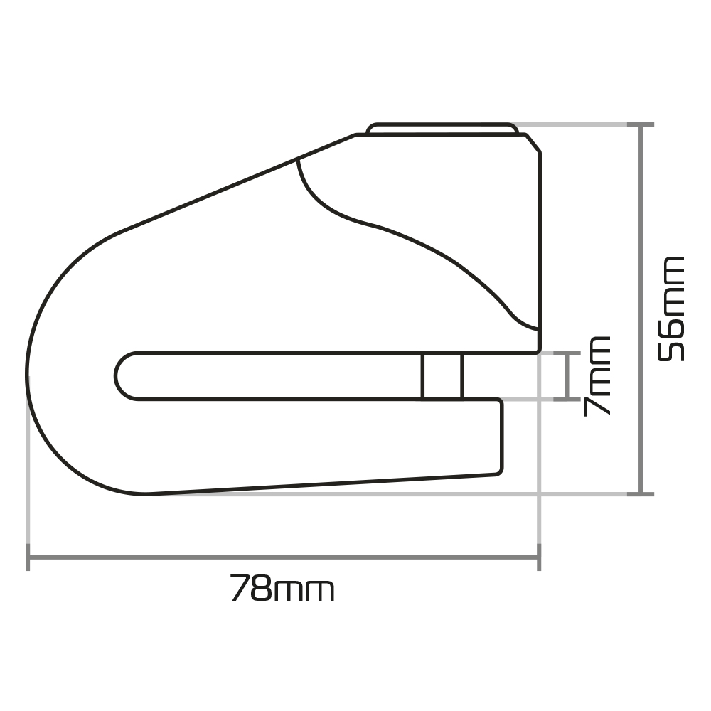 Schijfremslot Oxford Quartz XD10 Geel/Zwart