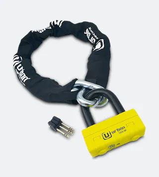 Mini Cadeado em U URBAN UR75 + Corrente Loop ø15 mm Classe SRA 120 cm