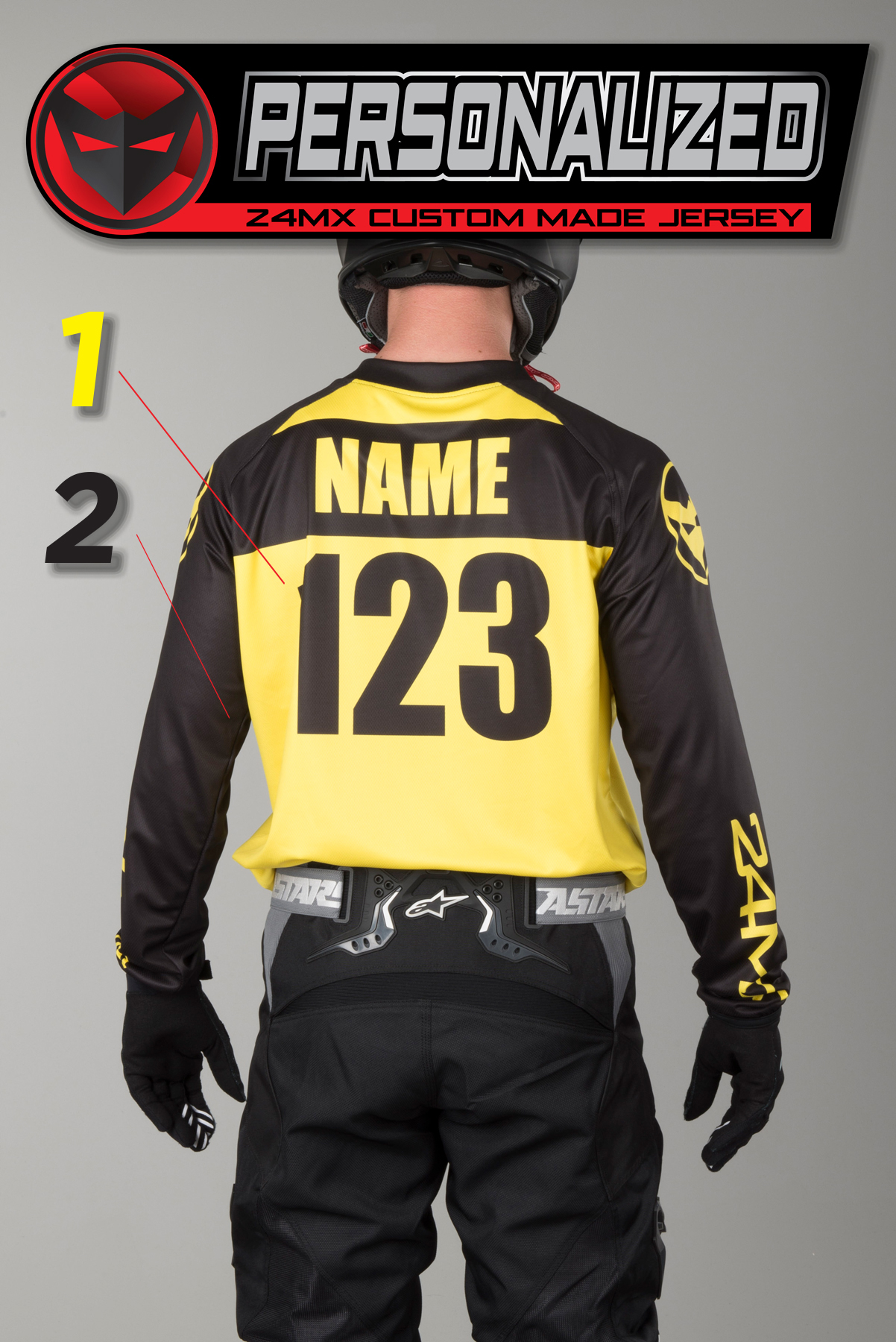24MX PURE MX3 Personalised Jersey