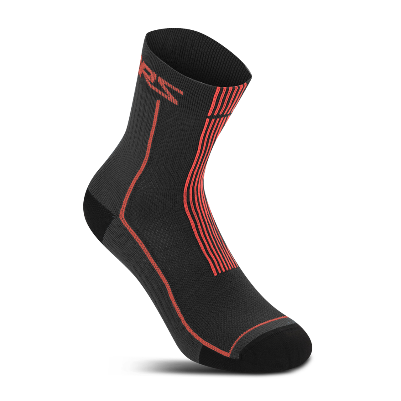 Zwart/Fel rood