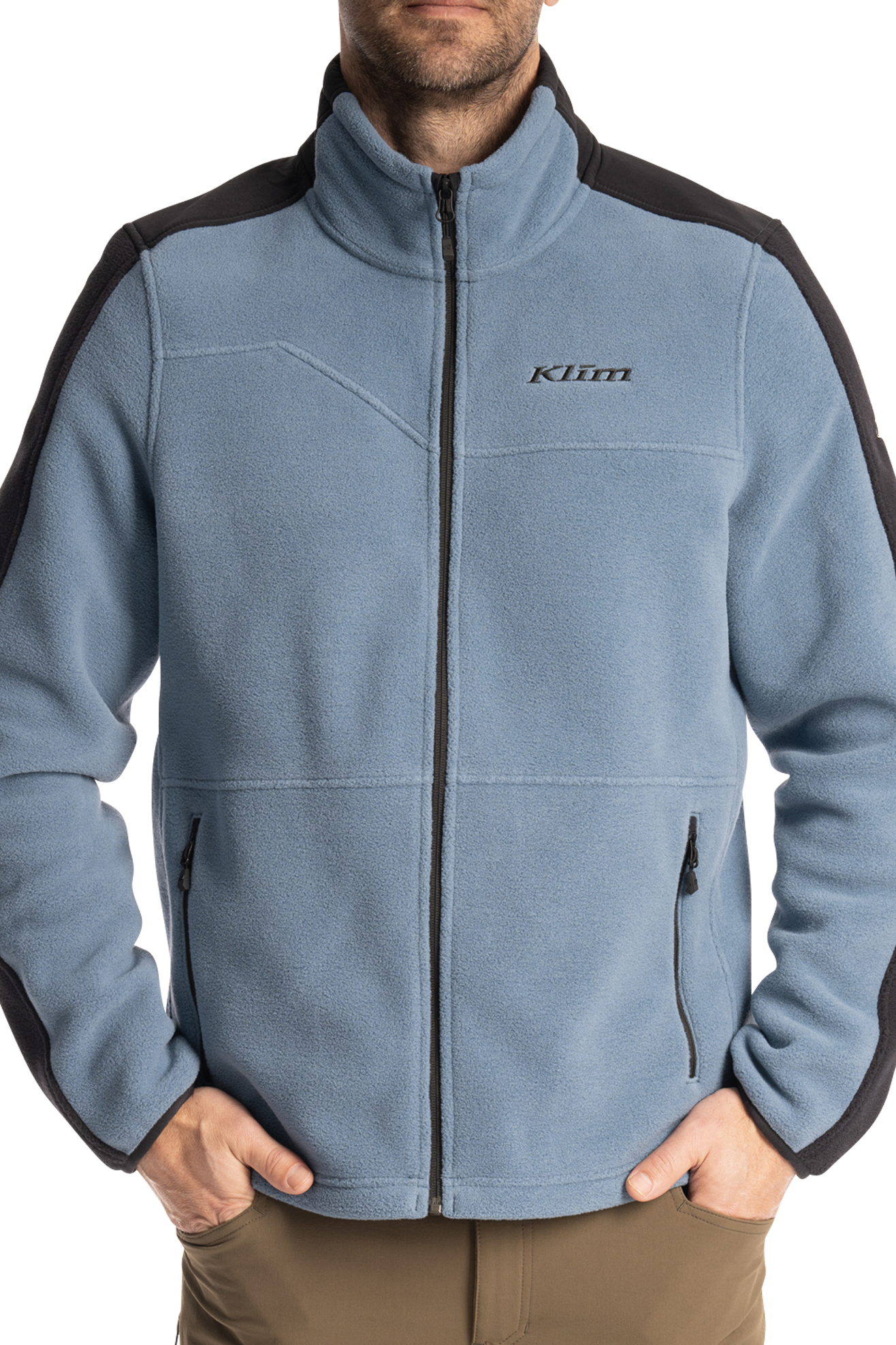 Klim Teton Crest Fleece Mellanlagerjacka Blå Fusion-Svart""