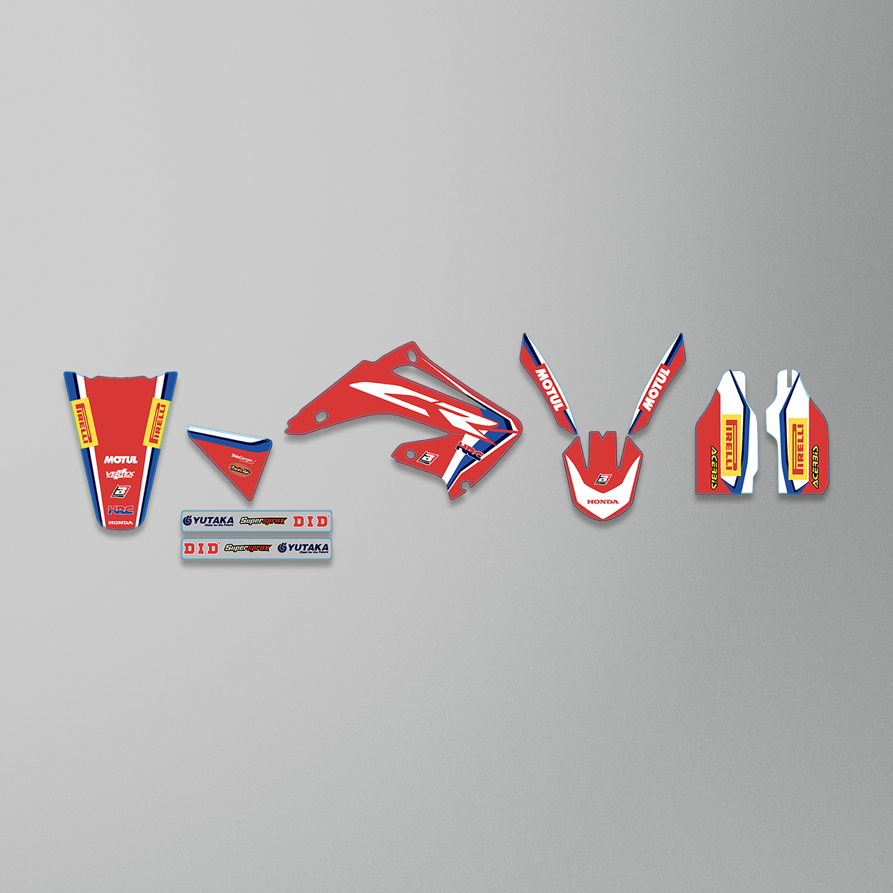 Blackbird Replica Team HRC 19 Decal Kit Red-White-Blue