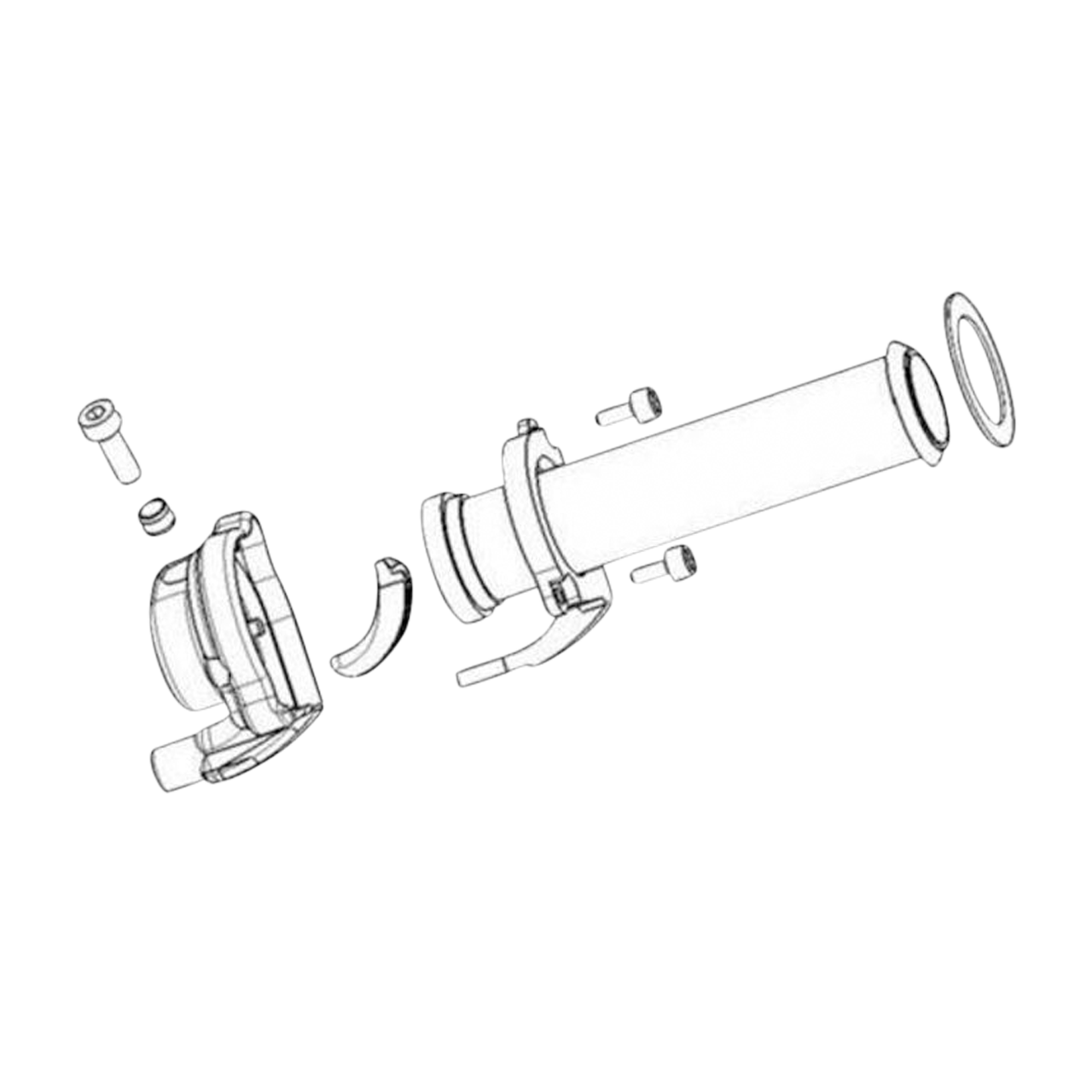 Rollergashebel Domino 112 mm Range 50cc+LX125