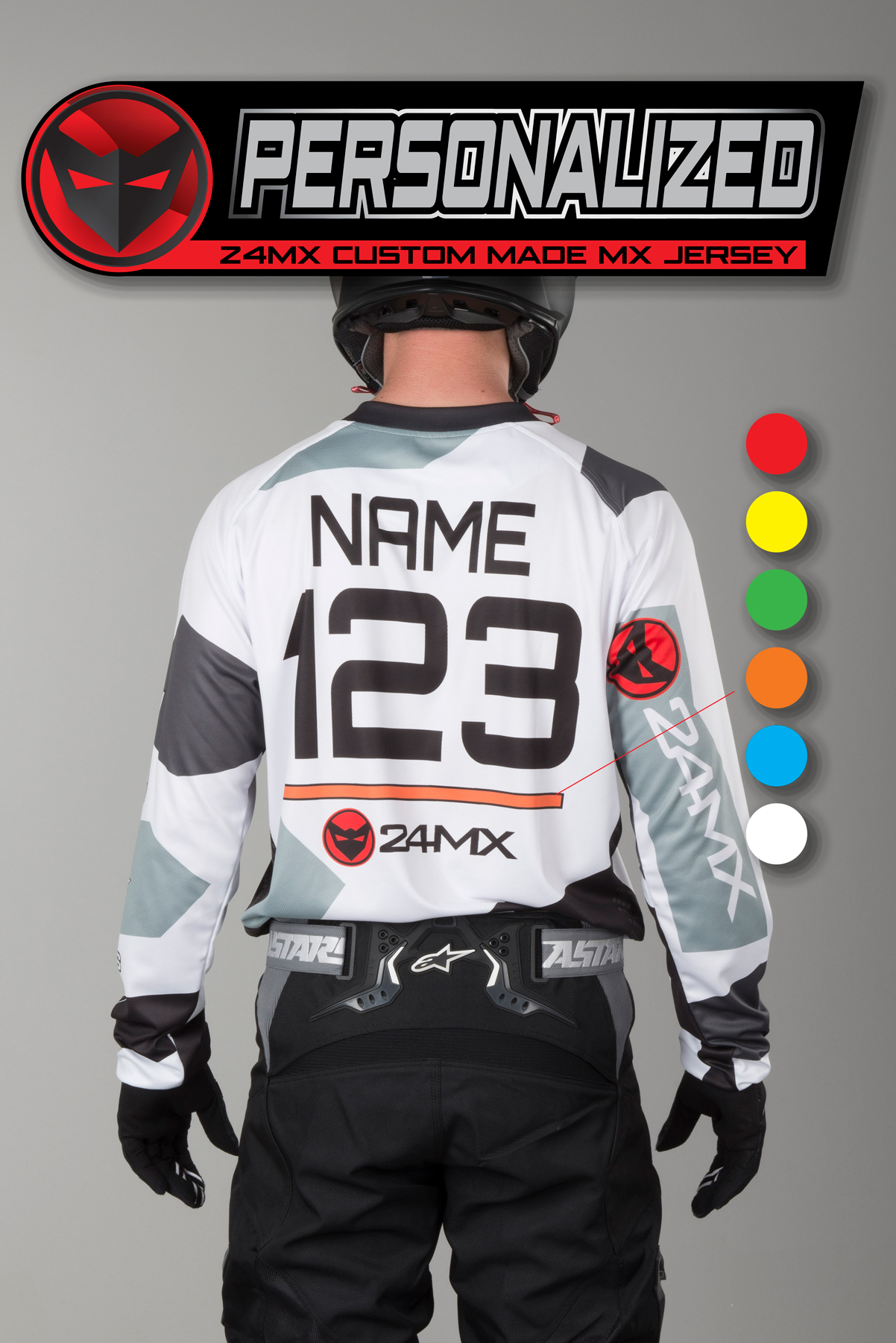 24MX SNOW CAMO MX3 Personalised Jersey