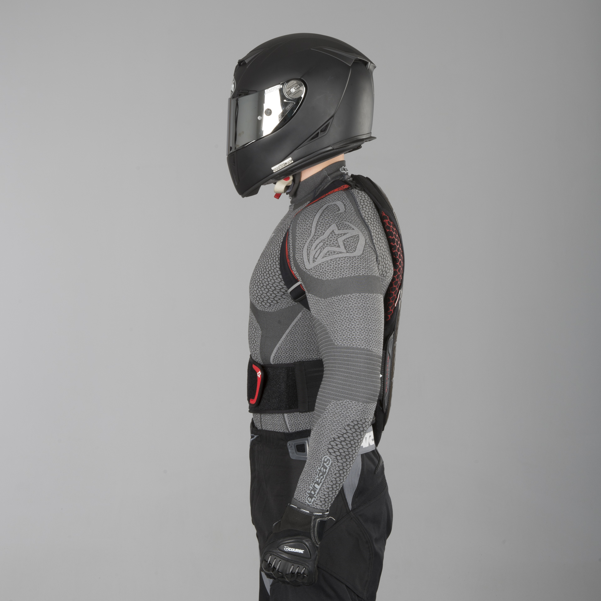 Espaldera Alpinestars Nucleon KR-1 Ahumado-Negro-Rojo