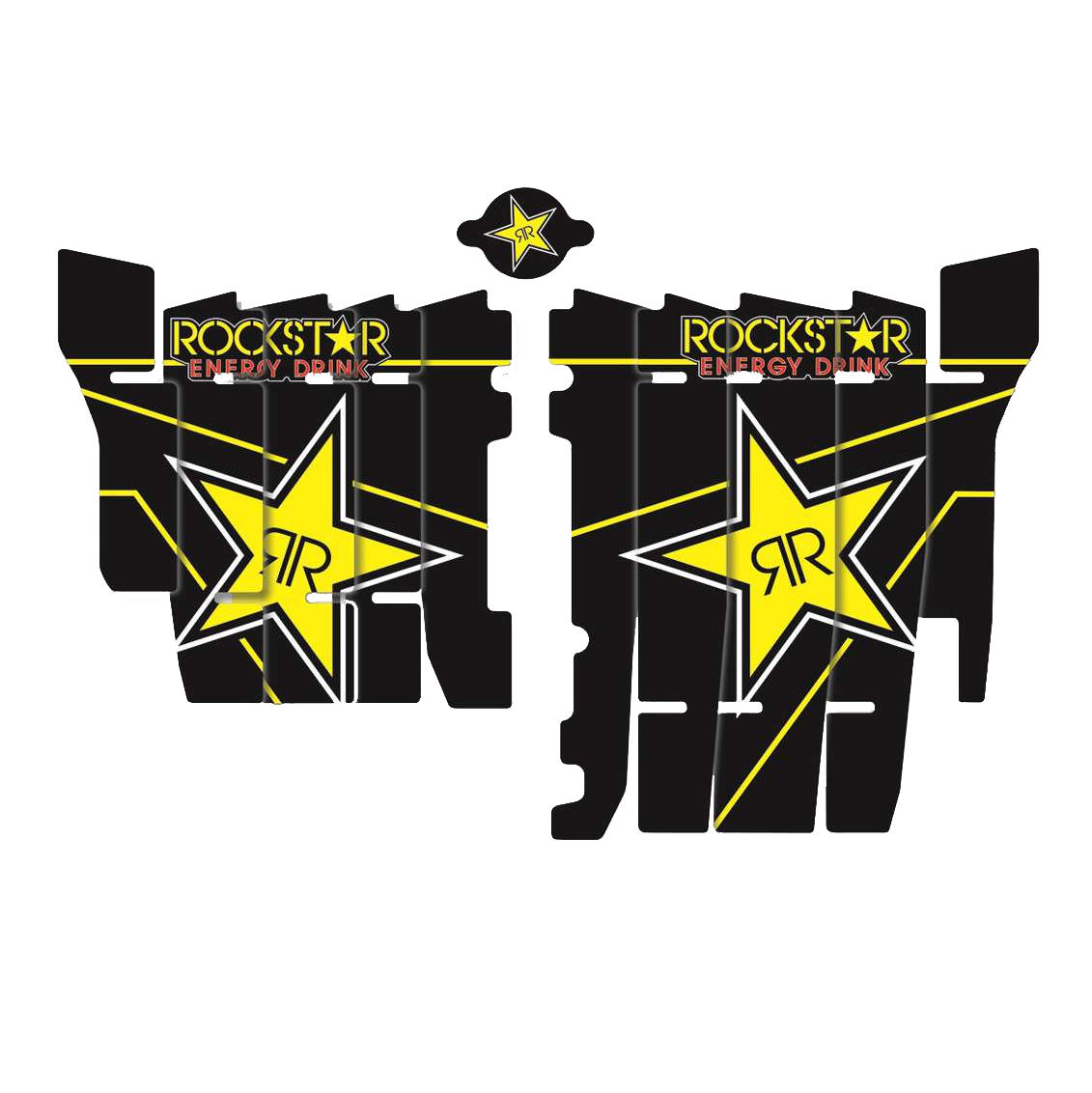 Adhesivos para Rejillas de Radiador Blackbird Rockstar Negros