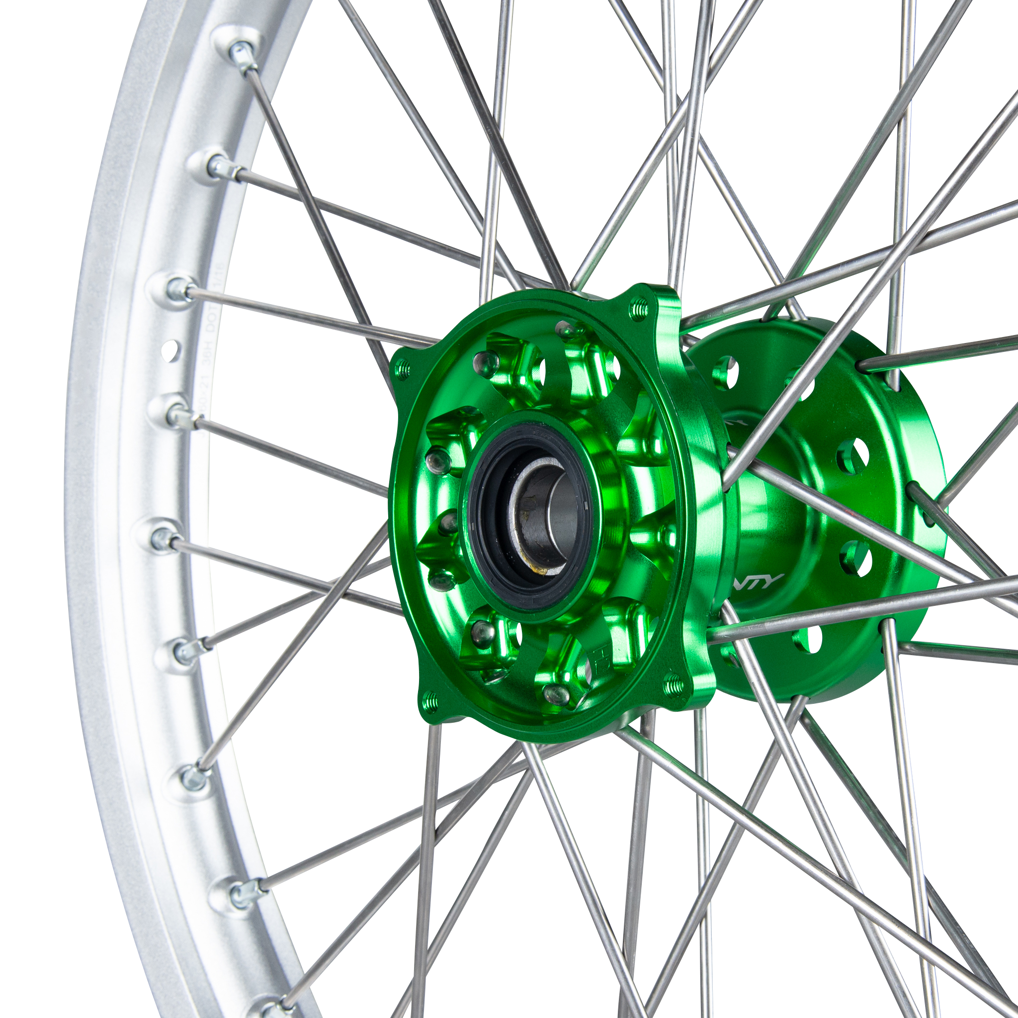 Twenty MX Front Wheel Silver-Green 21"
