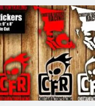 Cheetah Factory Racing XL Decals 9"x8"