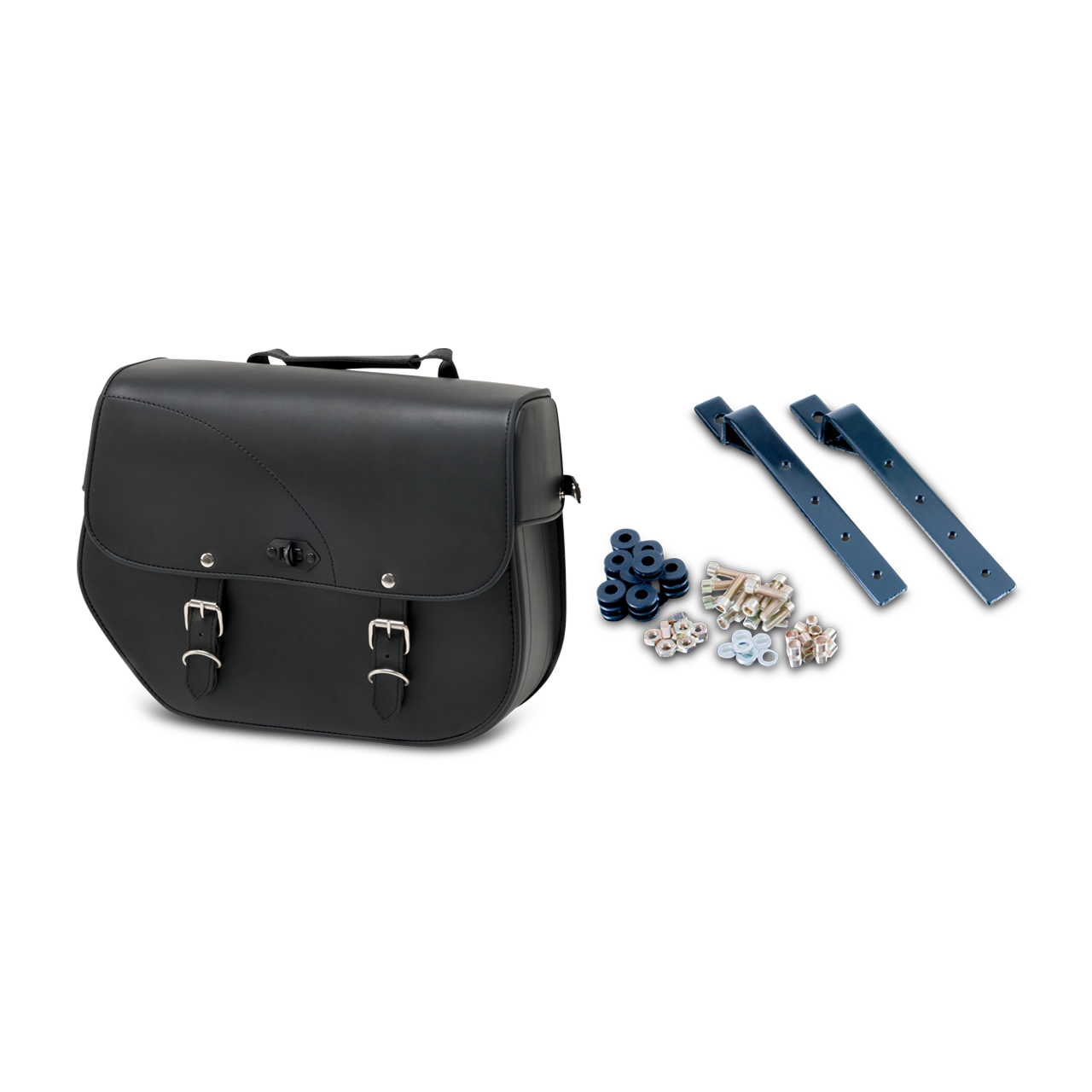 CustomAcces Sant Louis (With Metallic Plate) Right Saddle Bag incl. Support Black