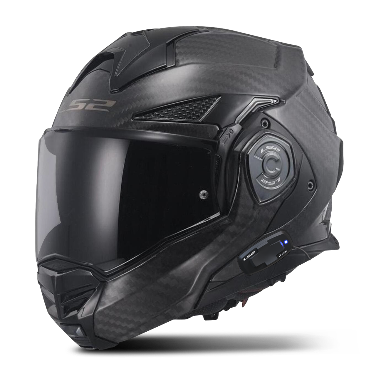 Casco Modular LS2 FF901 Advant X Solid con LS2-4X