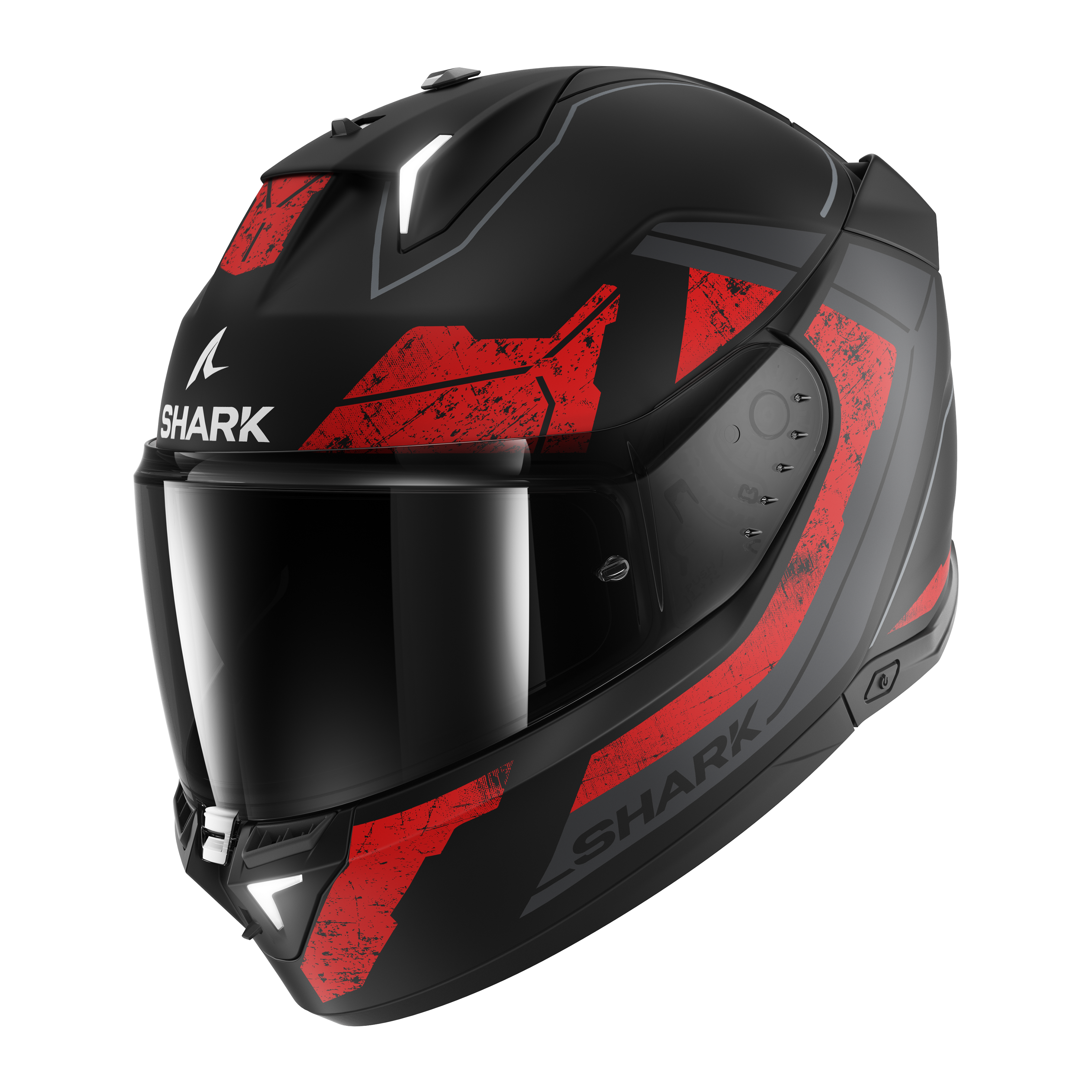 Фото - Мотошолом SHARK Kask Integralny  Skwal i3 Rhad Matowy Czarny/Chromowany/CzerwonyM HE0821EKURM 