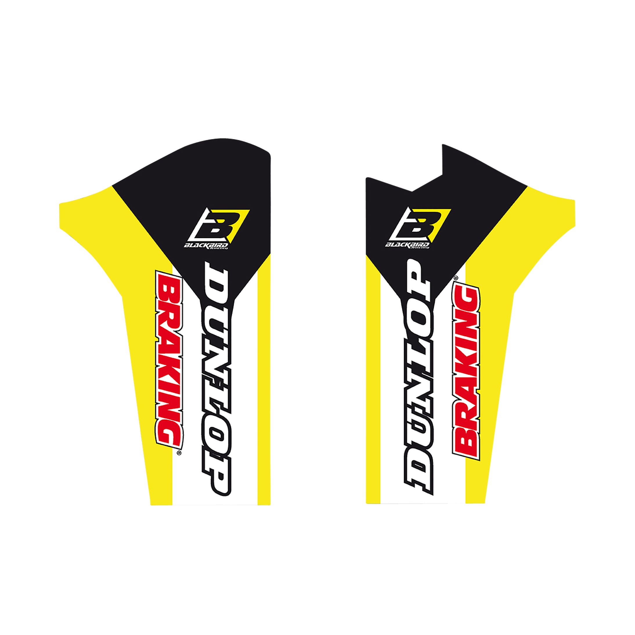 Adhesivos para Protectores de Horquilla Blackbird Dream 4 Blanco-Amarillo-Negro