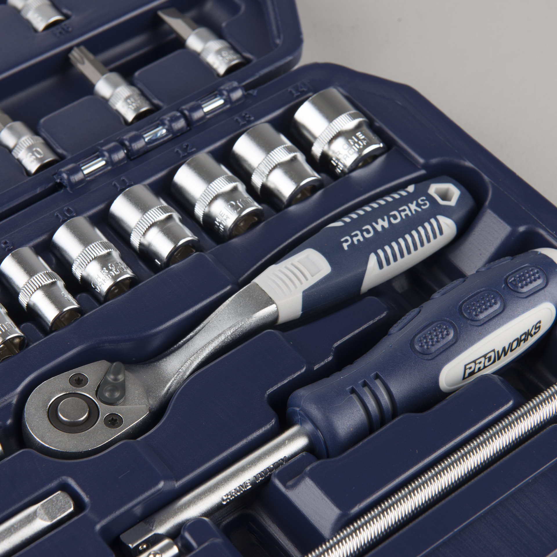 Proworks Socket Wrench Set 43 Pieces 1/4"
