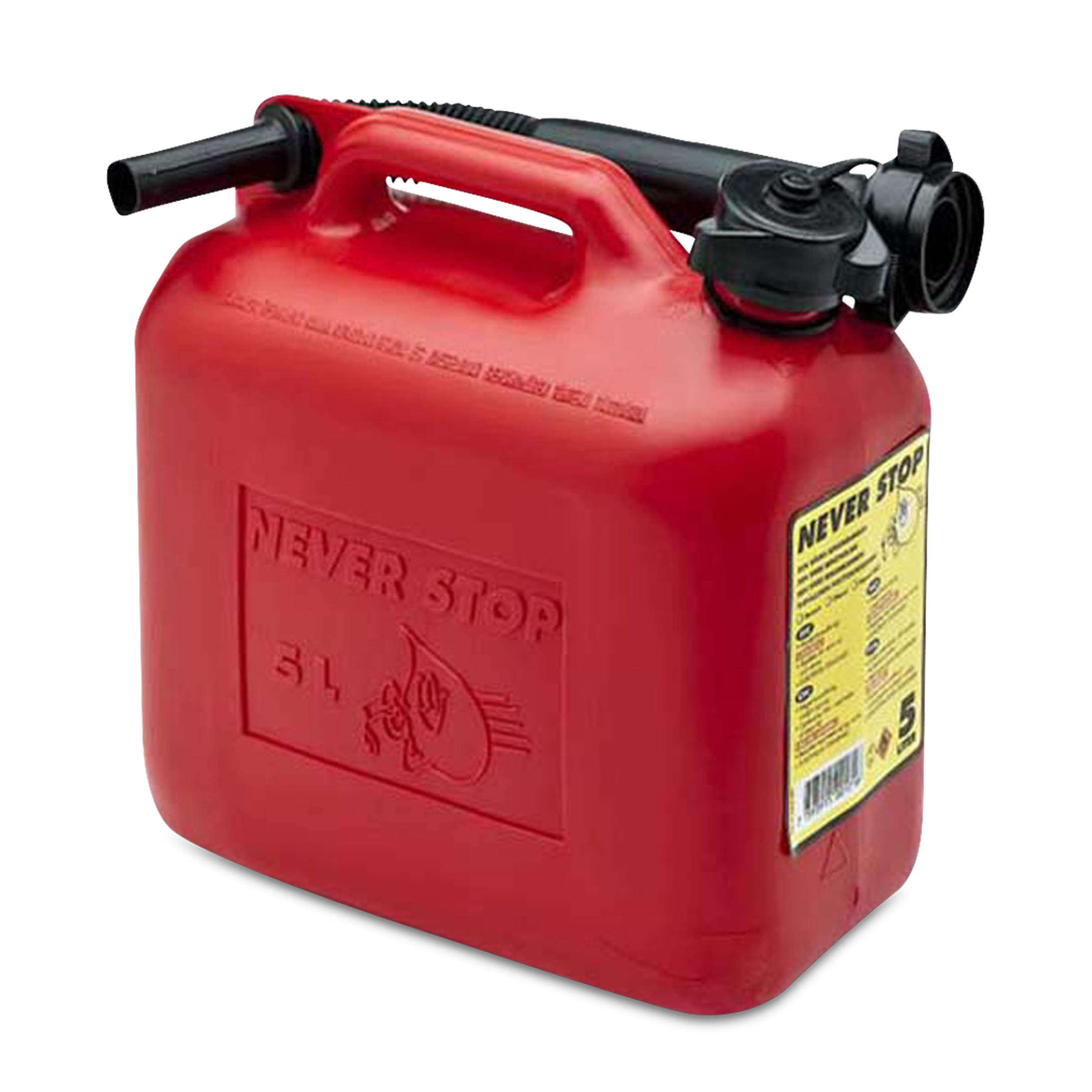 Never Stop AutoStop Petrol Can 5L Red