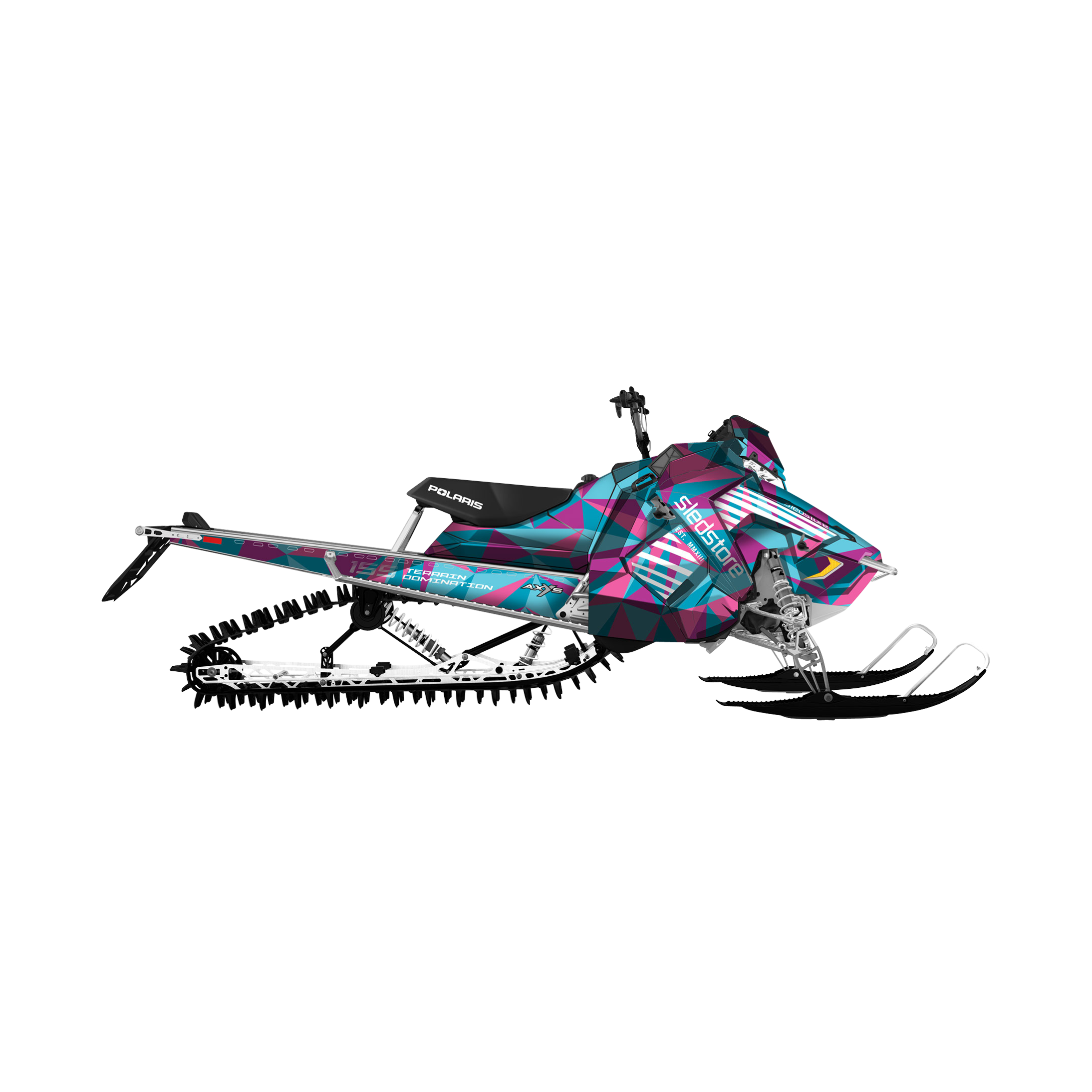 Täydellinen Tarrasarja Sledstore Polygon Pinkki-Sininen