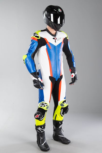 Alpinestars Gp Tech V3 Tech Air® Leather Suit Blue White Red Fluo Now