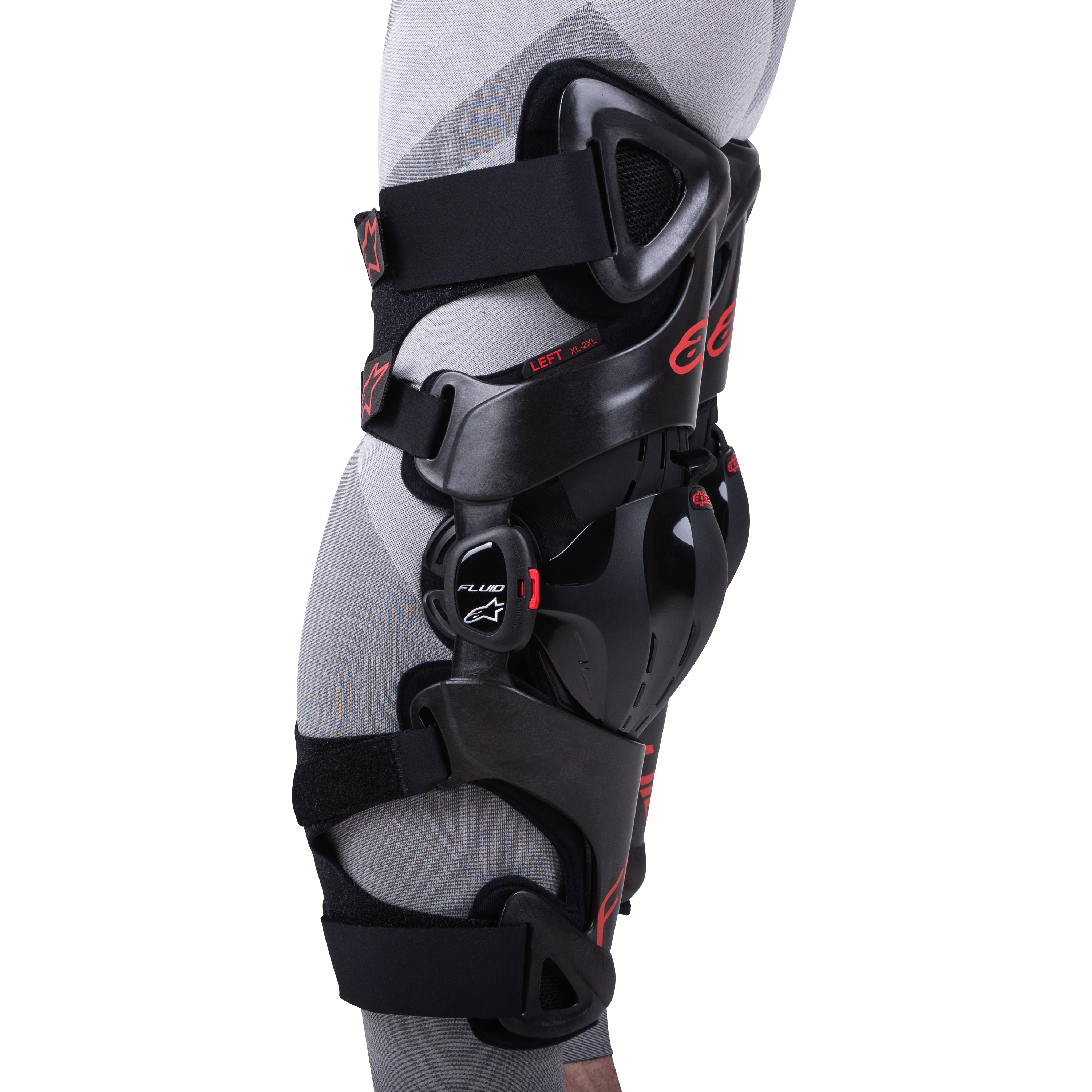 Rodilleras Alpinestars Fluid Pro Negro-Rojo
