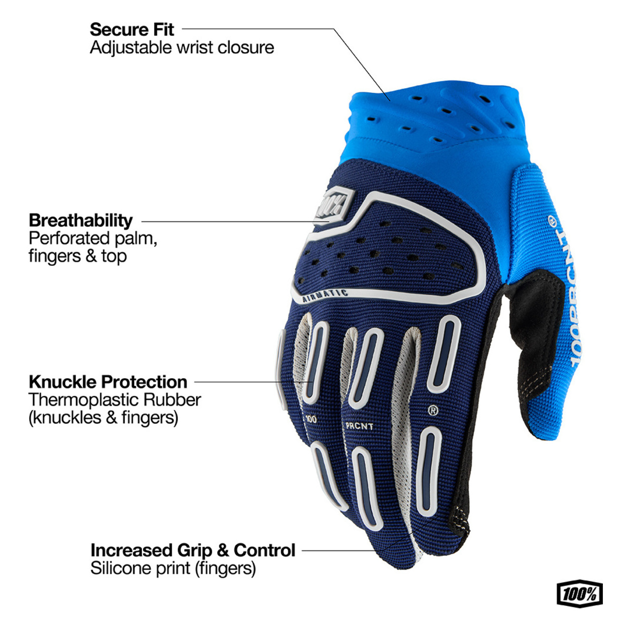 100% Airmatic MX Gloves