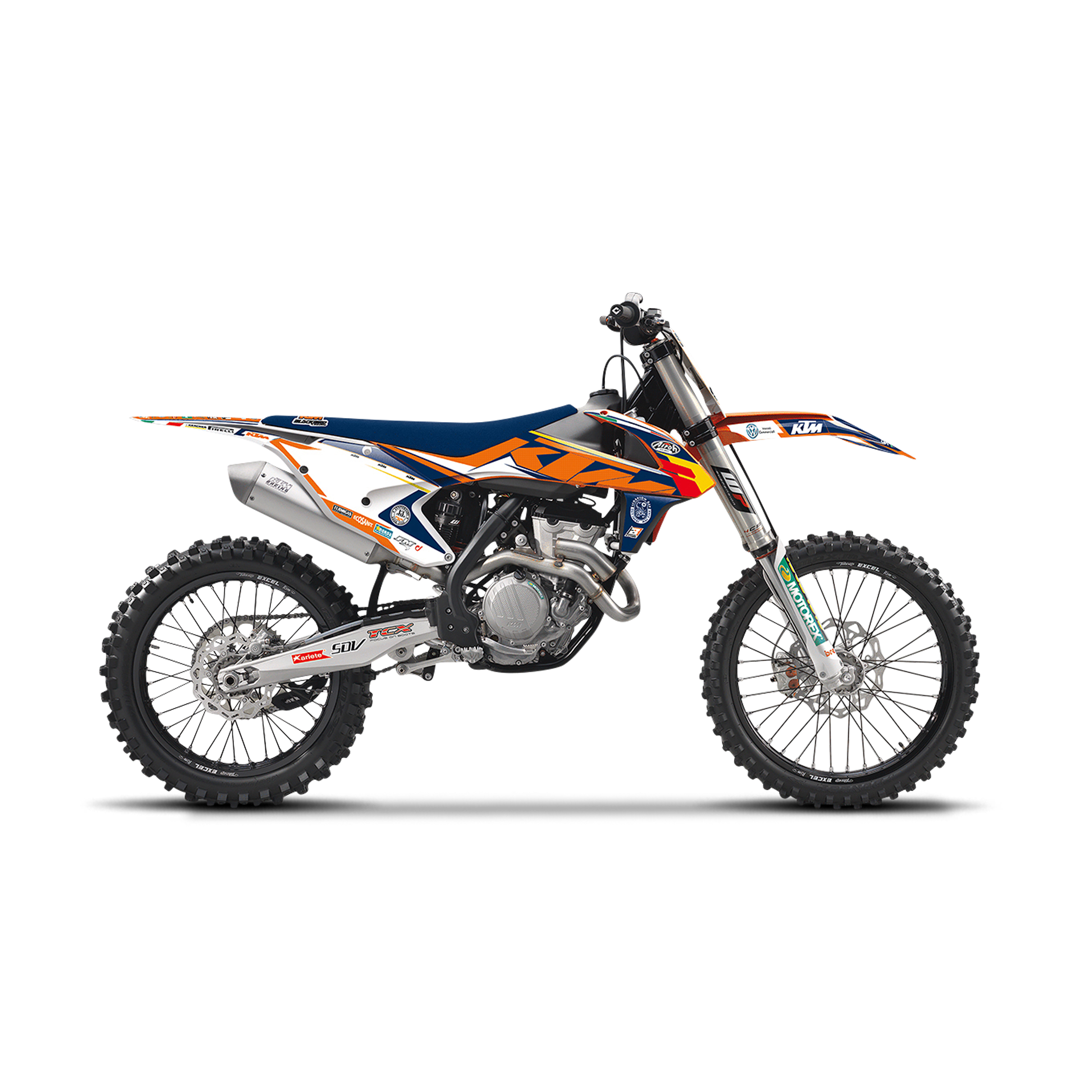 Blackbird Replica Trophy 2018 Complete Decal Kit with Seat Cover Orange-Blue