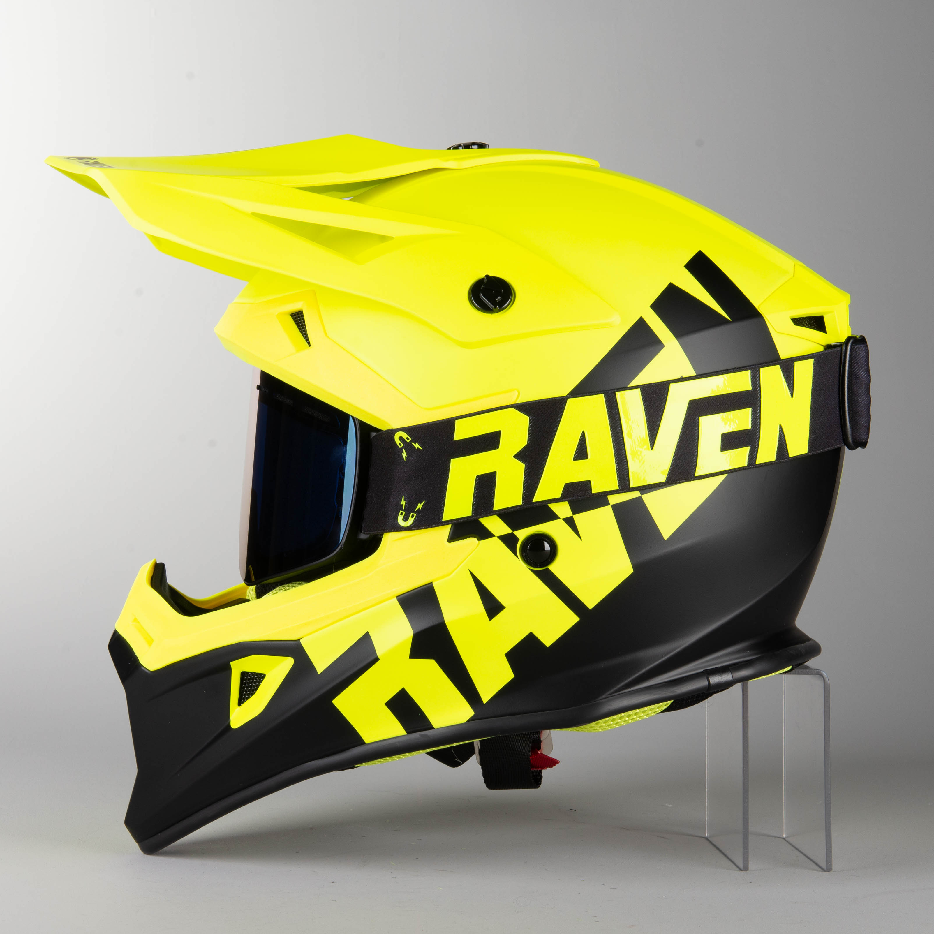 Raven Airborne Split MX Helmet BlackYellow Now 18 Savings 24mx.co.uk