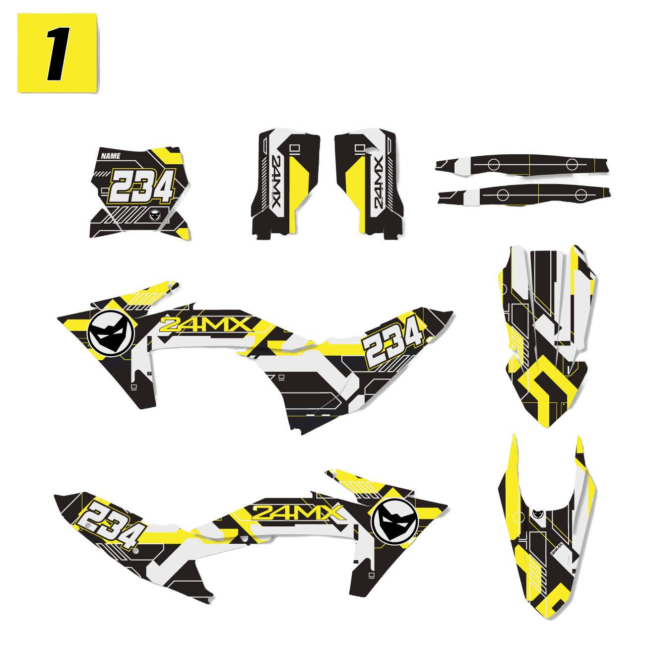 Stickerset 24MX Holo Cyber Gepersonaliseerd