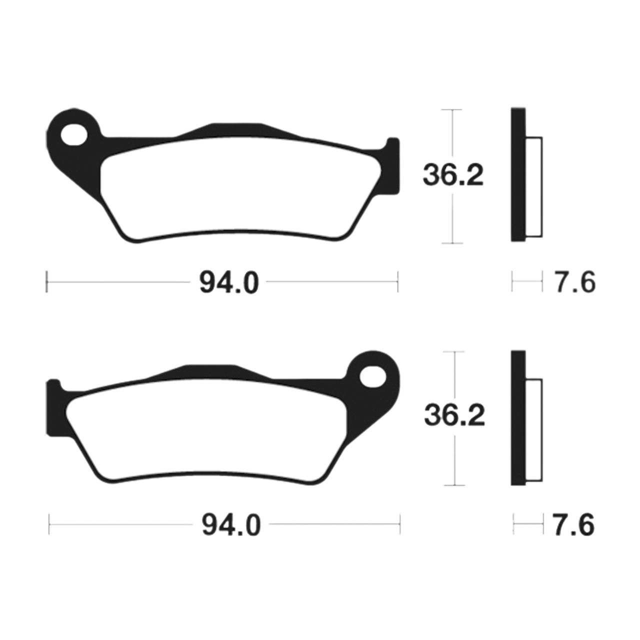 Tecnium Street Performance Sintered Metal MC Brake Pads