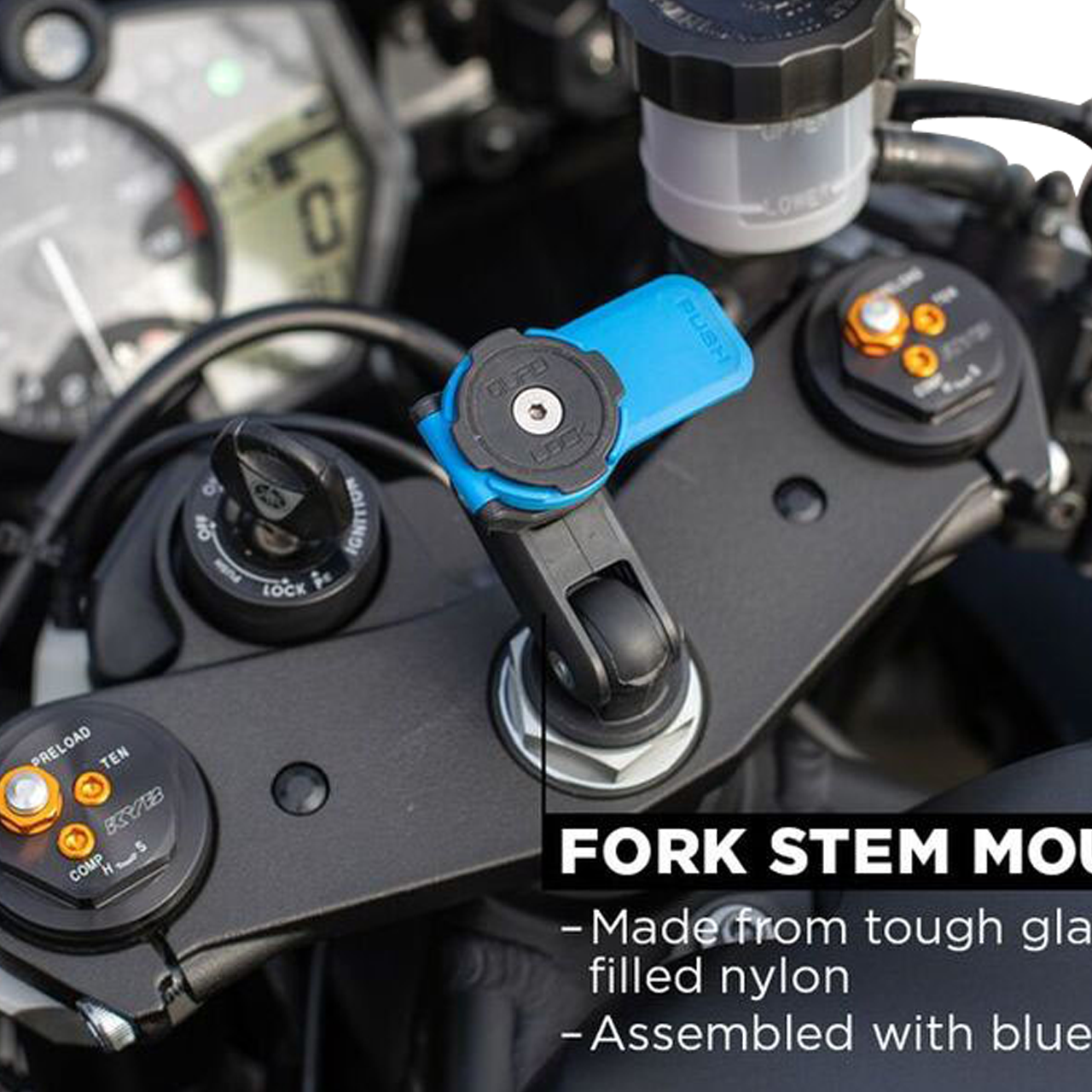 Quad Lock Motorcycle Fork Stem Mount | 24mx