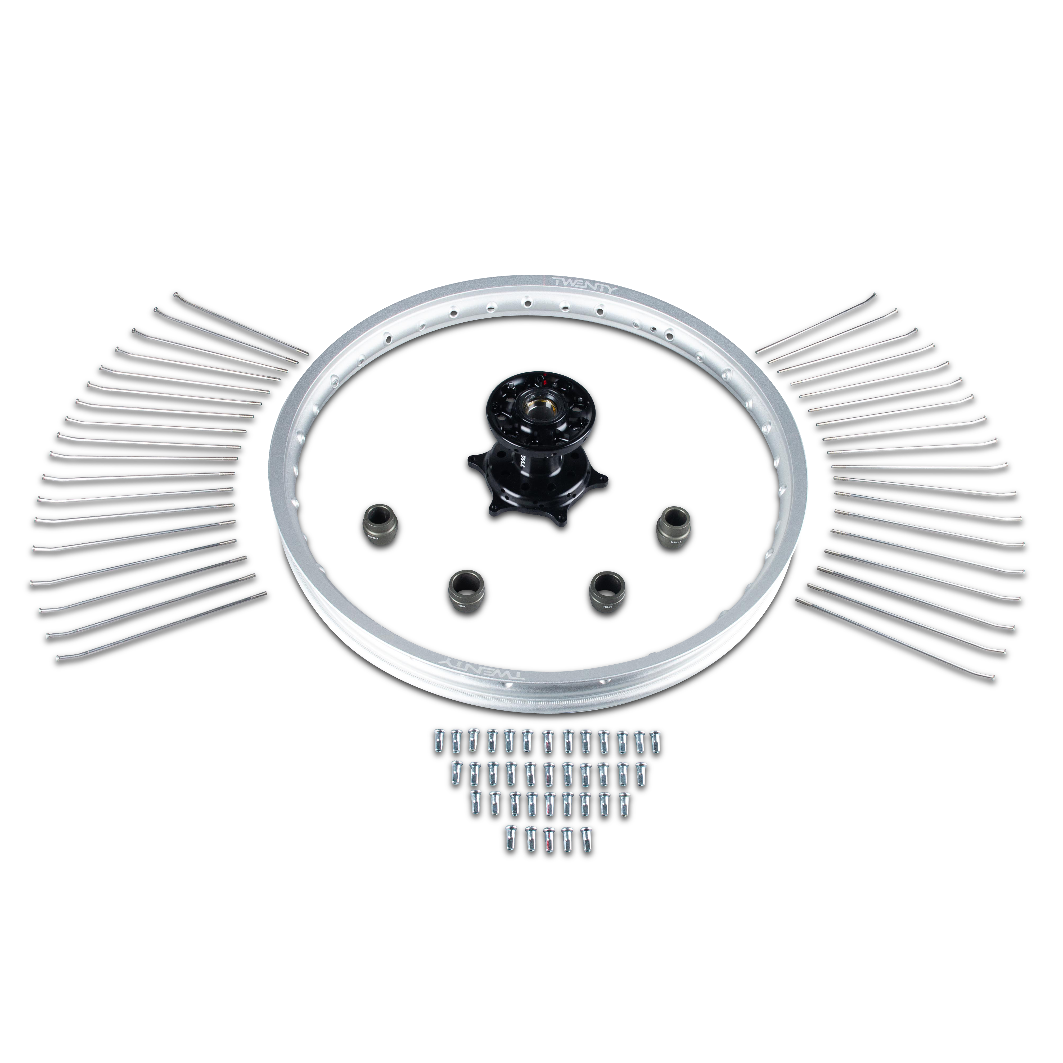 Velg Voorwiel Twenty Supermotard Zilver-Zwart 17"