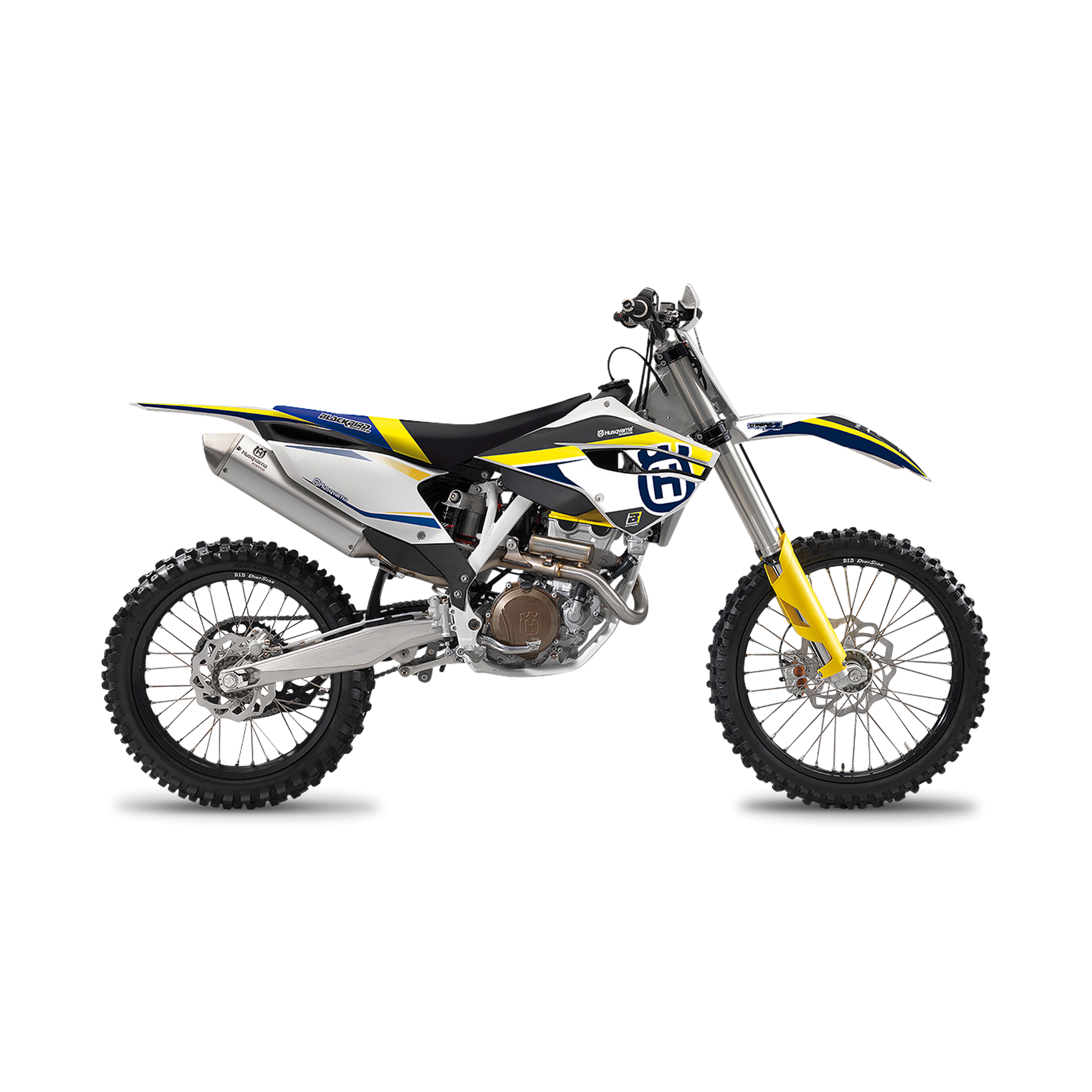 Kit Completo de Adhesivos + Funda de Asiento Blackbird Dream 4 Blanco-Amarillo-Azul