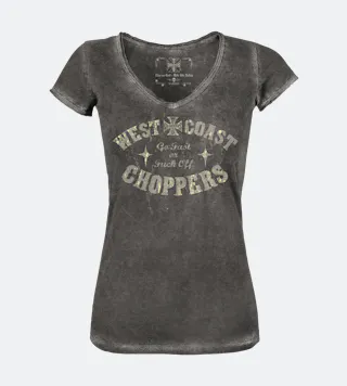 Tričko West Coast Choppers Go Fast V Neck Dámské