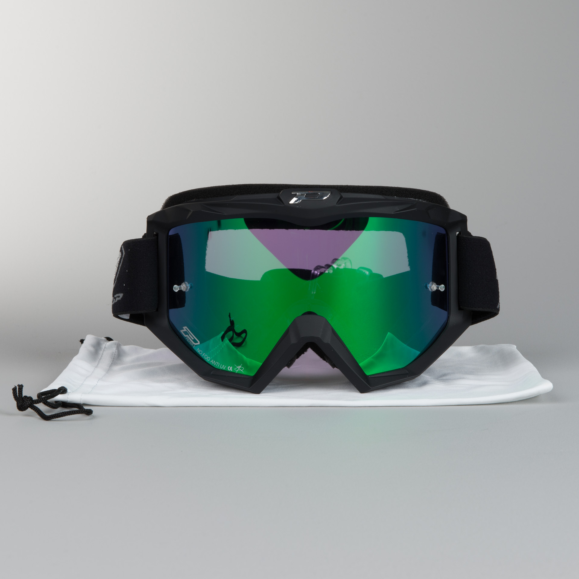 ProGrip 3204 MX Goggle Matte Black/Green Mirror